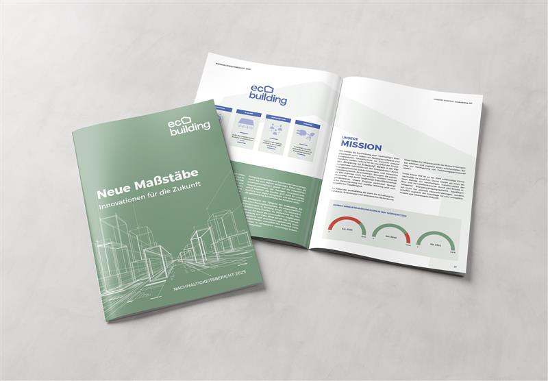 ecobuilding AG Nachhaltigkeitsbericht 2025 MockUp